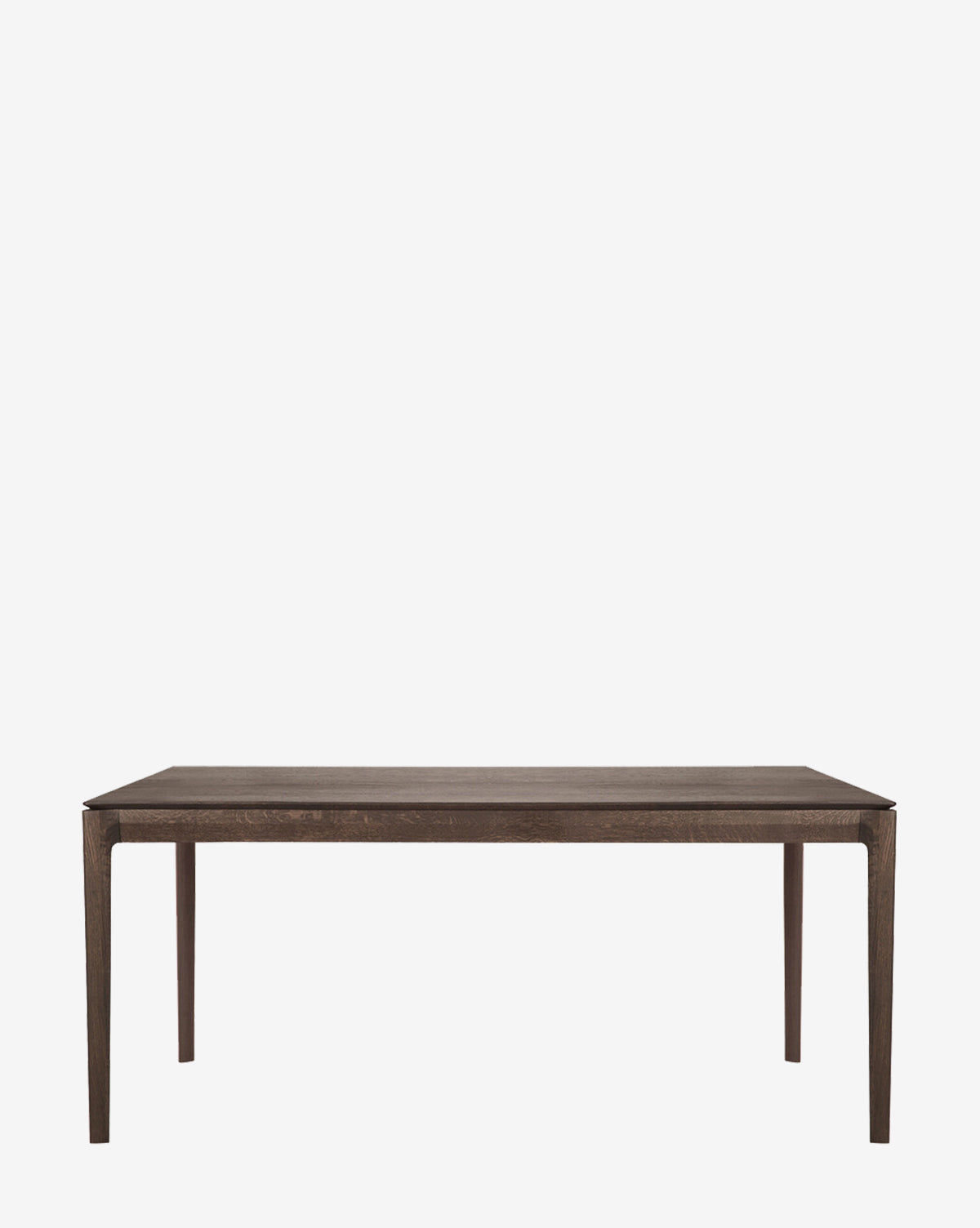 The Alec Dining Table features a rectangular wooden design, dark brown finish, sturdy build, four straight legs, and minimalist style—ideal for any dining room, by McGee & Co.