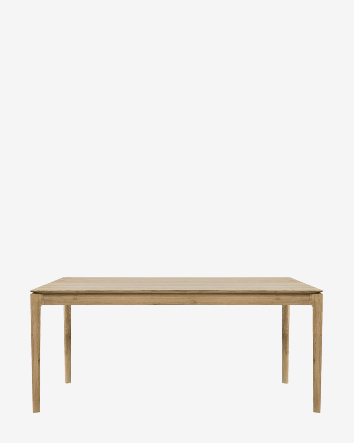 The Alec Dining Table boasts sturdy four-leg construction and a rectangular wooden design, making it a stylish and timeless centerpiece for any dining room, by McGee & Co.