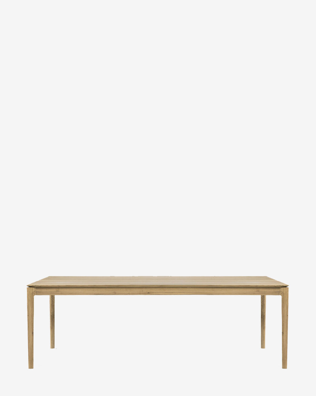 The Alec Dining Table boasts sturdy construction with a simple wooden rectangular top and four straight legs, ideal for enhancing any dining room décor, by McGee & Co. Shown here against a plain white background.