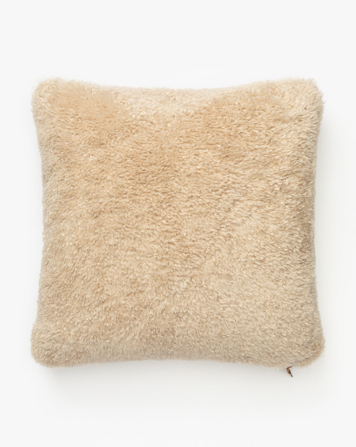 The Barley Pillow Cover is a rectangular, tan accent with a soft, shaggy texture, shown against a plain white background—ideal for creating cozy pillow vignettes, by McGee & Co.