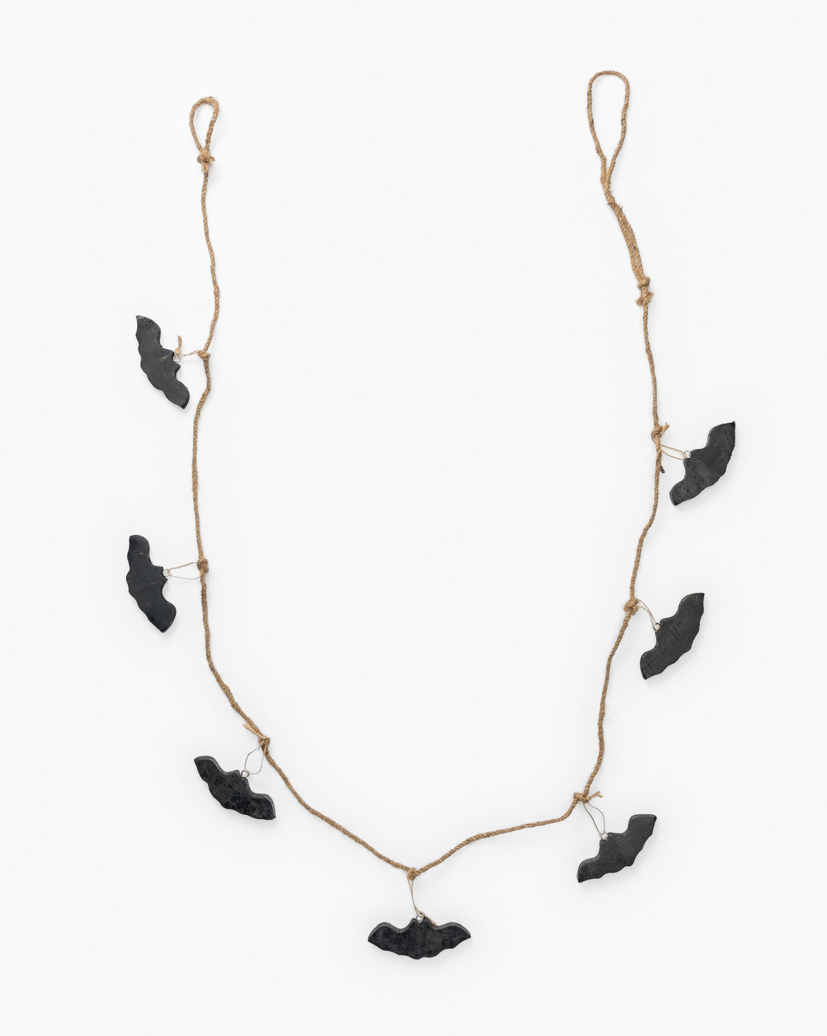 Black Wood Bats Garland 72"