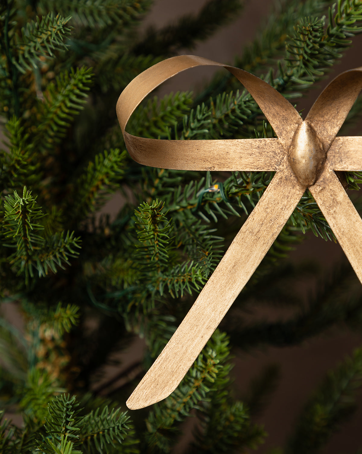 Brass Bow Clip Ornament