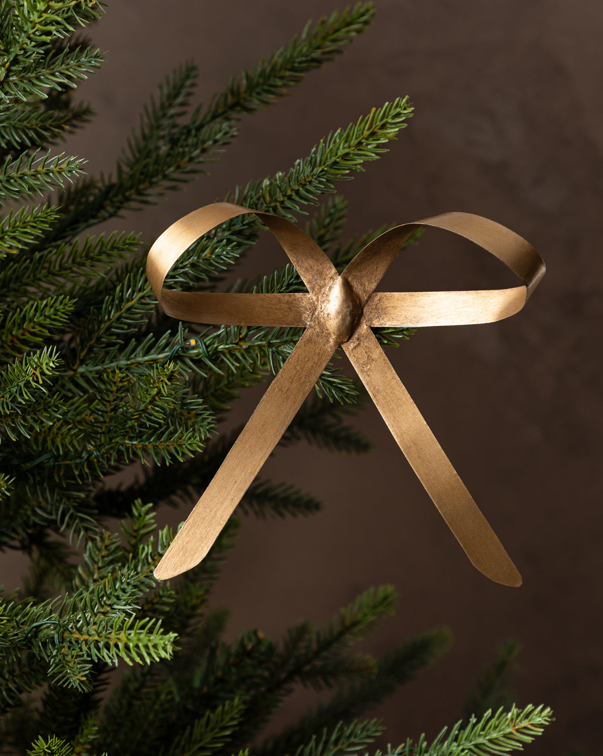 Brass Bow Clip Ornament