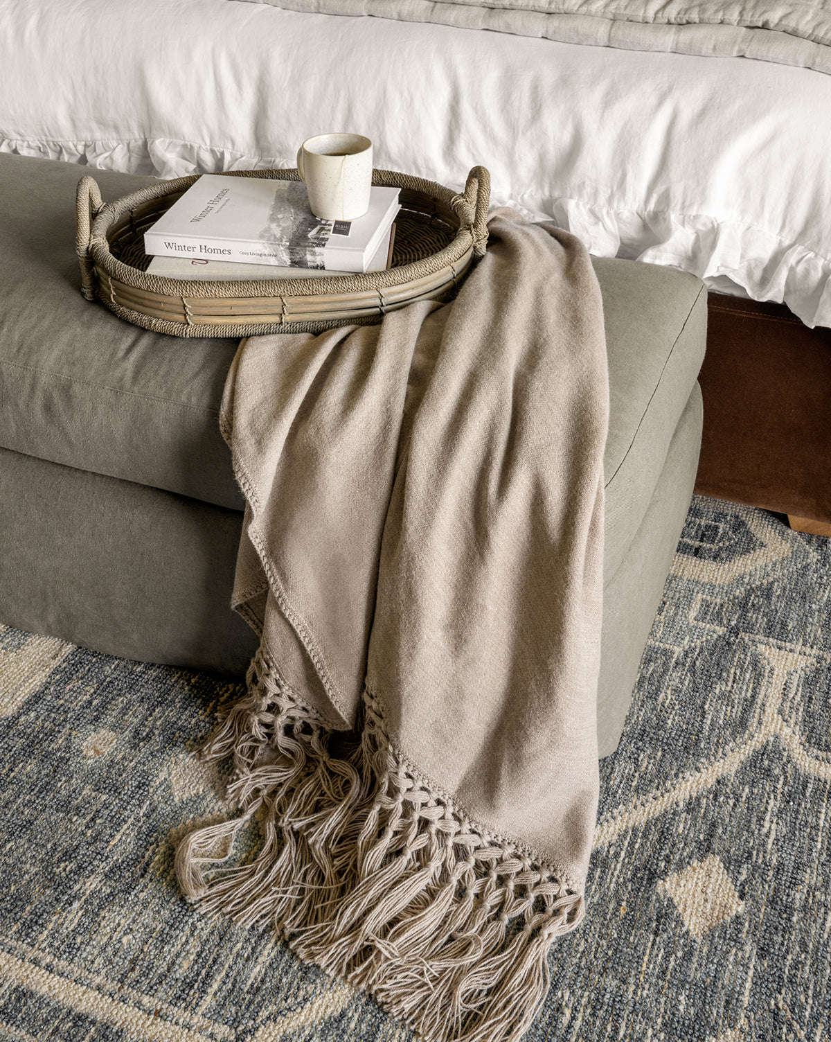 Fringed Alpaca Throw