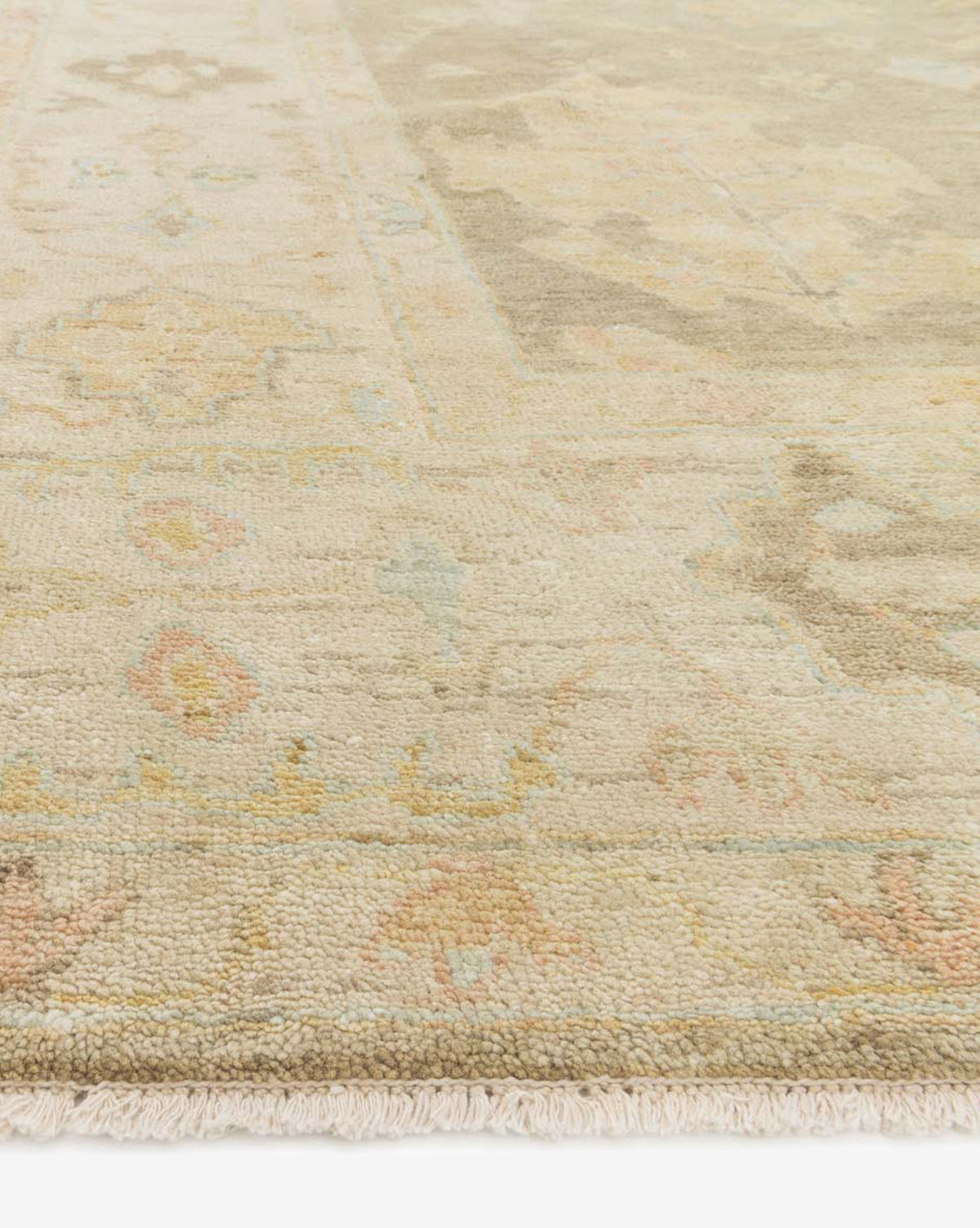 Clementina Moss Gray Hand-Knotted Wool Rug