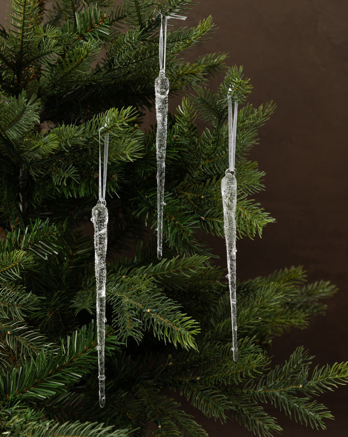Frosted Icicle Ornaments (Set of 3)