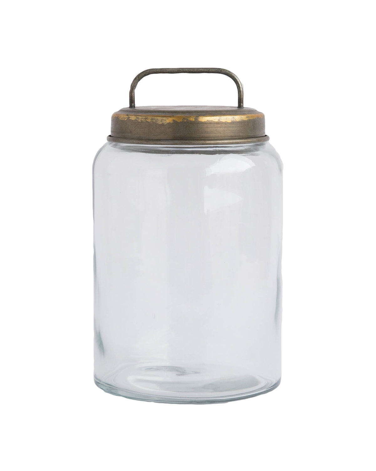 Galvanized Lidded Canisters