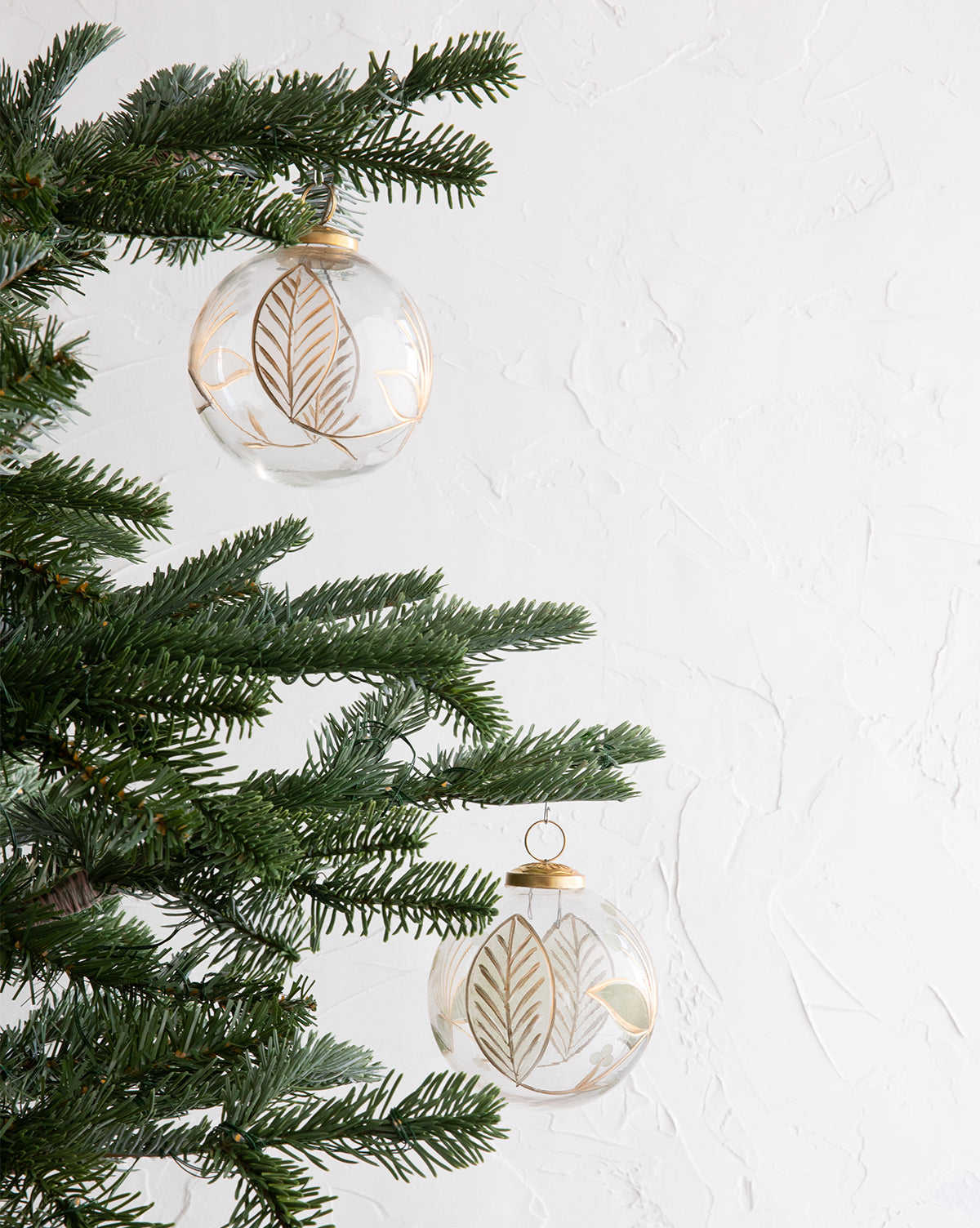 Golden Leaf Ornaments (Set of 2)