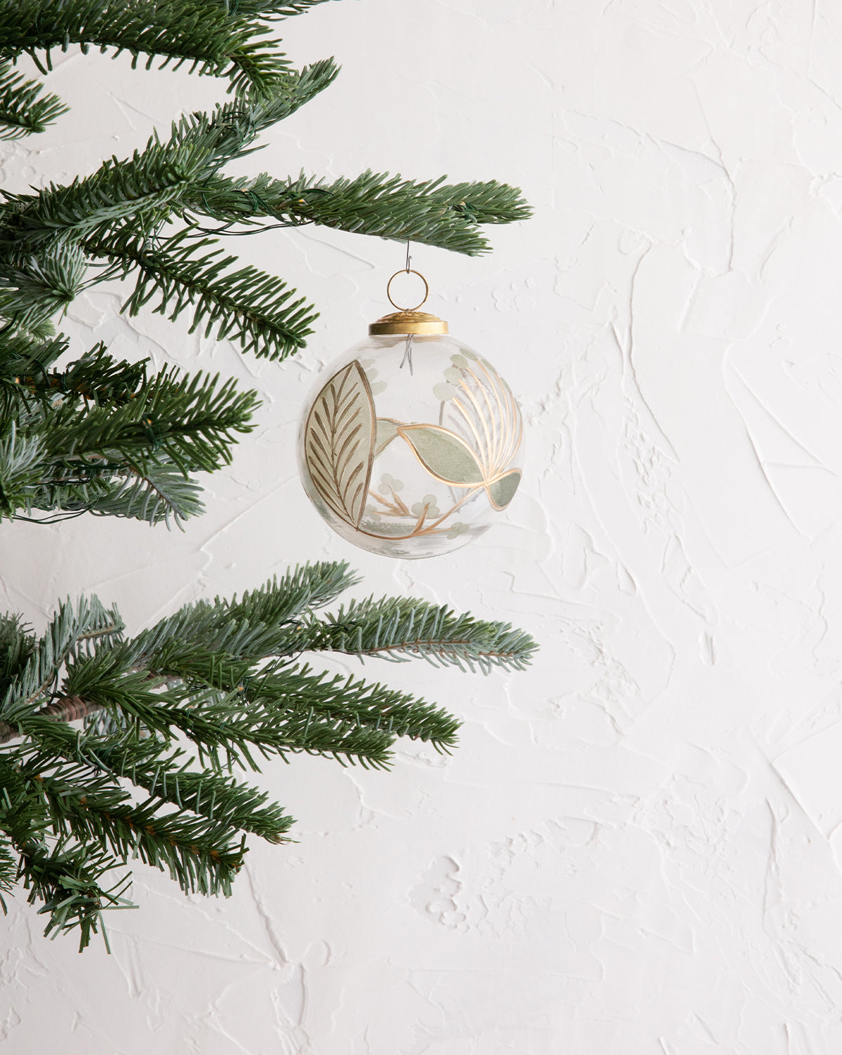 Golden Leaf Ornaments (Set of 2)