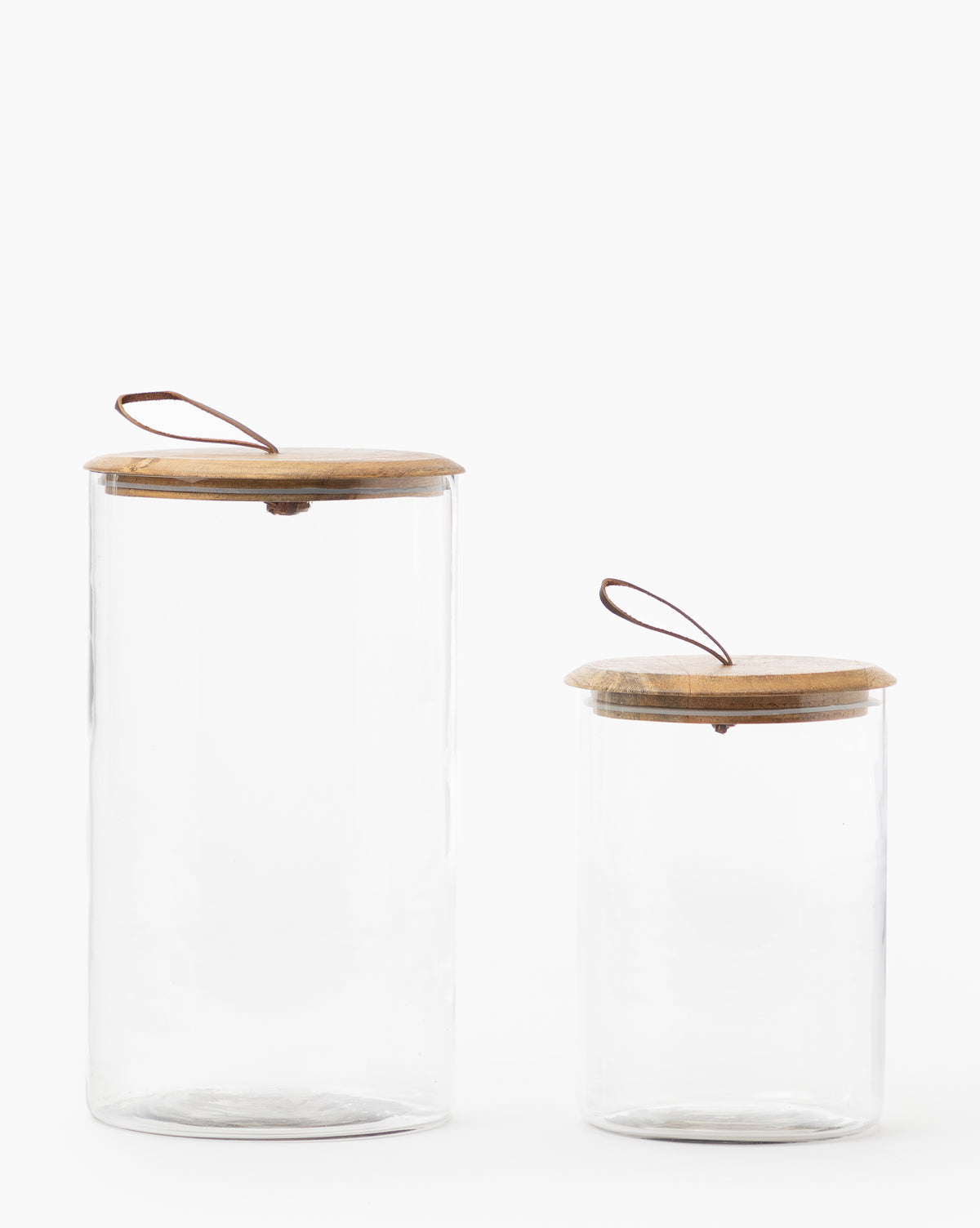 Leather Pull Lidded Jar
