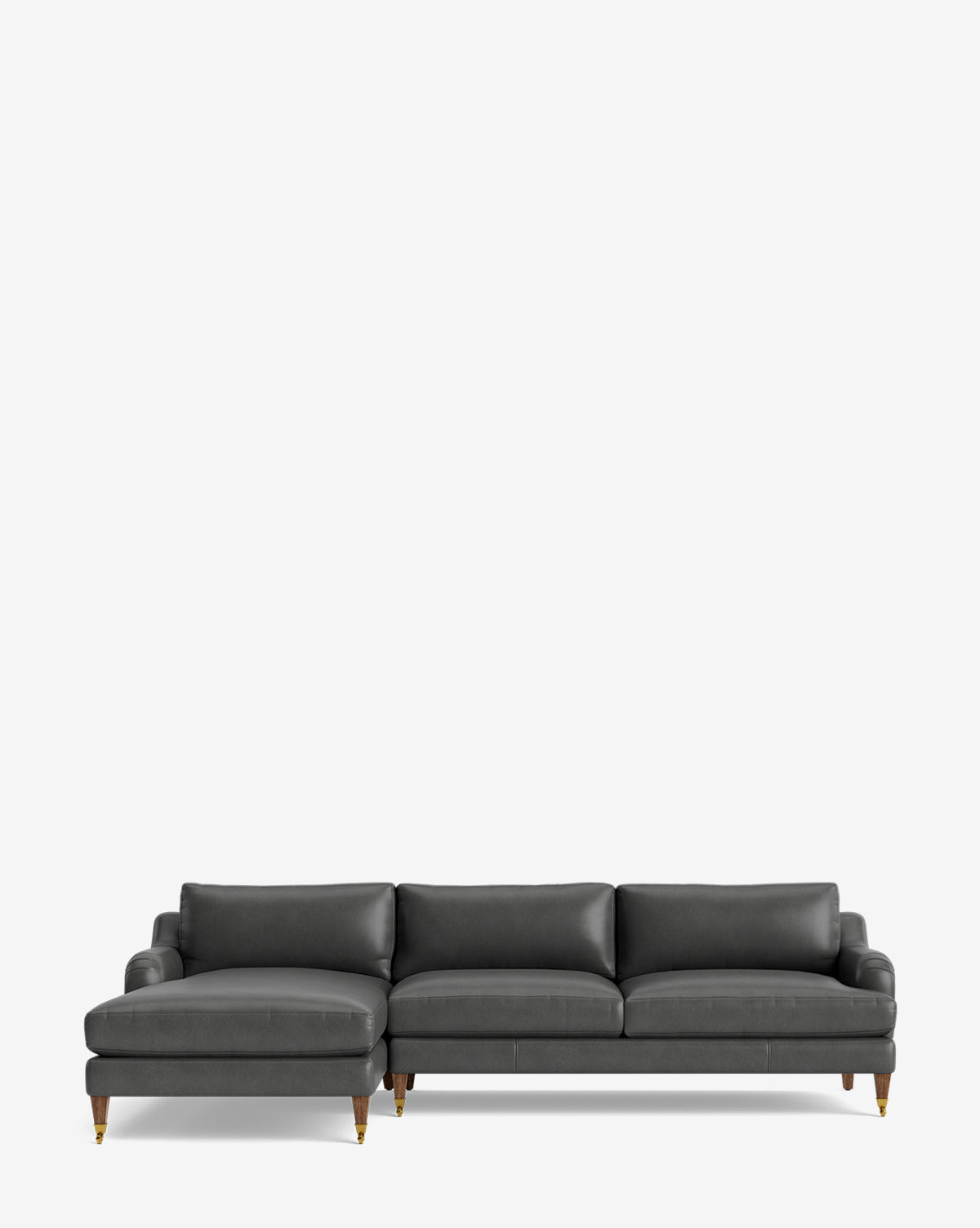 Lucille English Roll Arm Left Chaise Sectional 107"