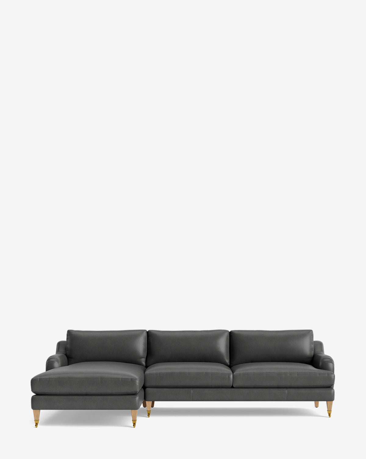 Lucille English Roll Arm Left Chaise Sectional 107"