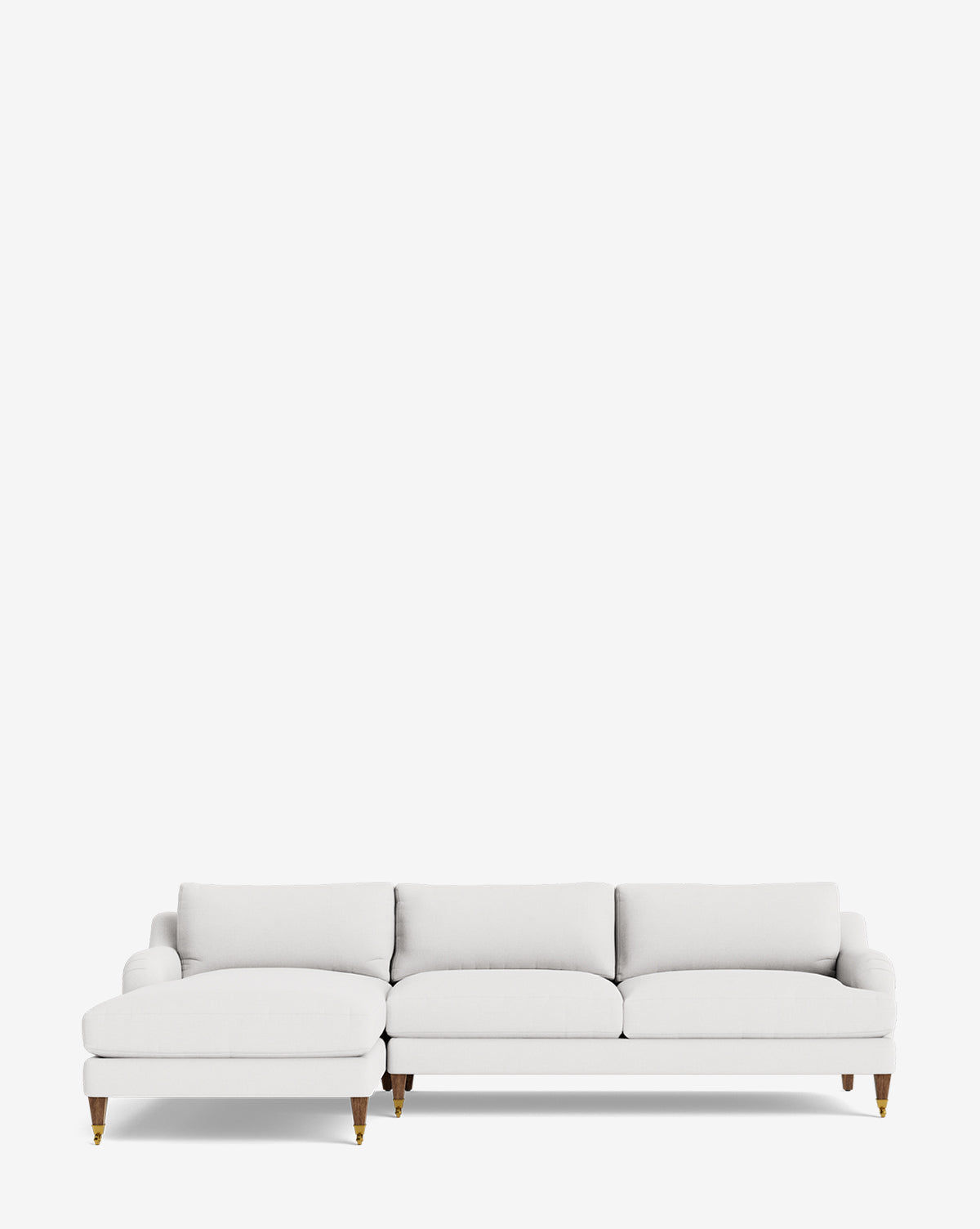 Lucille English Roll Arm Left Chaise Sectional 107"