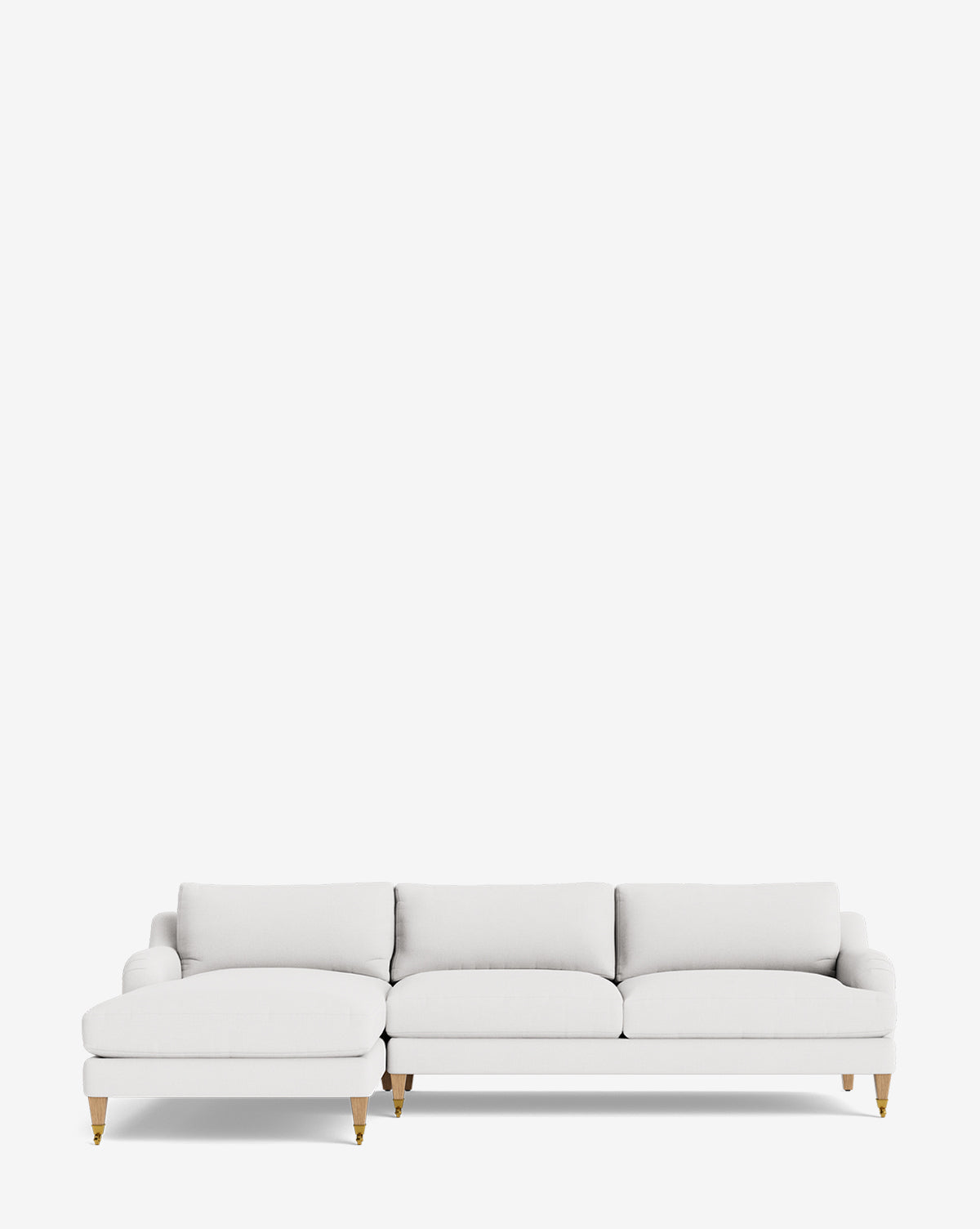 Lucille English Roll Arm Left Chaise Sectional 107"