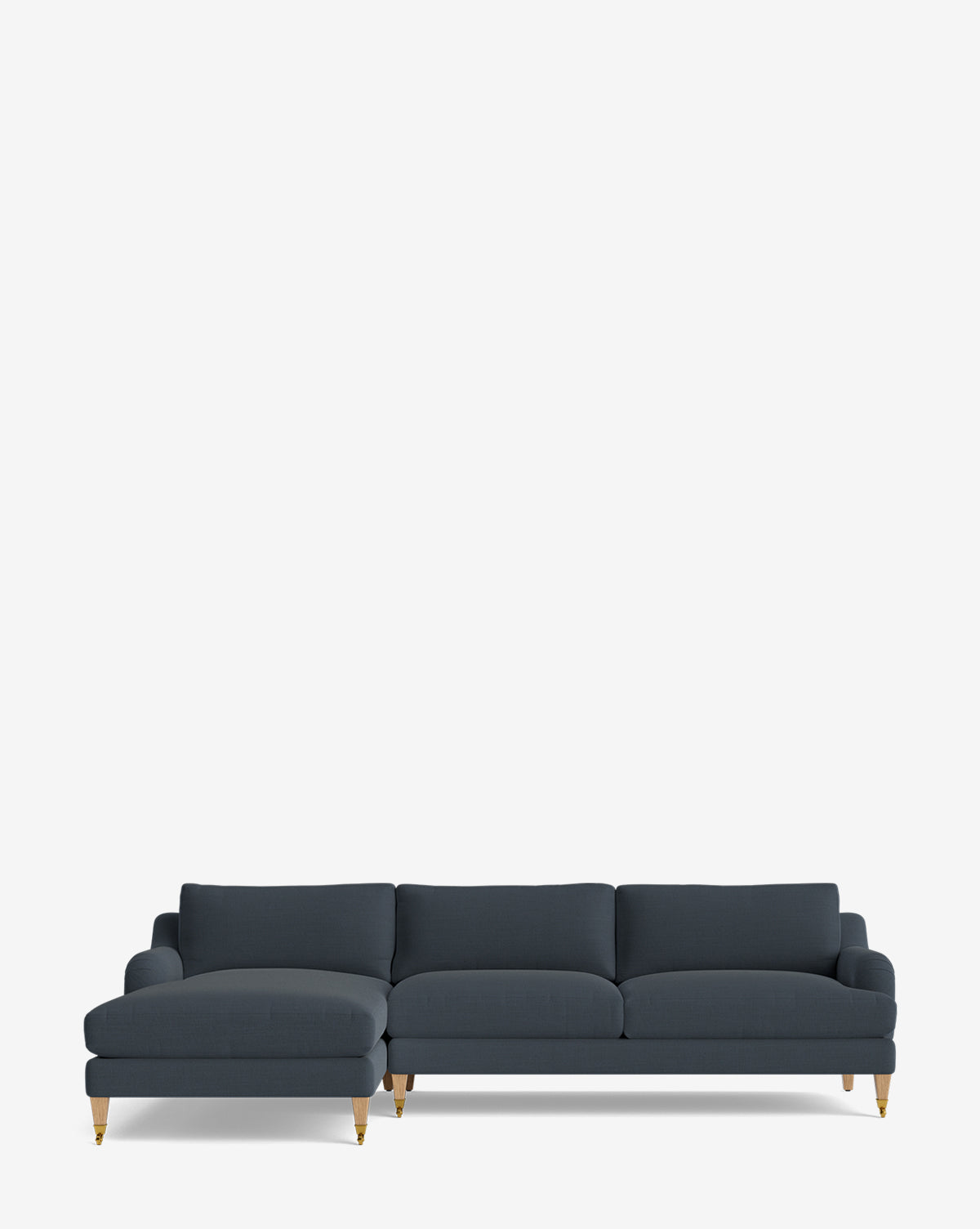 Lucille English Roll Arm Left Chaise Sectional 107"
