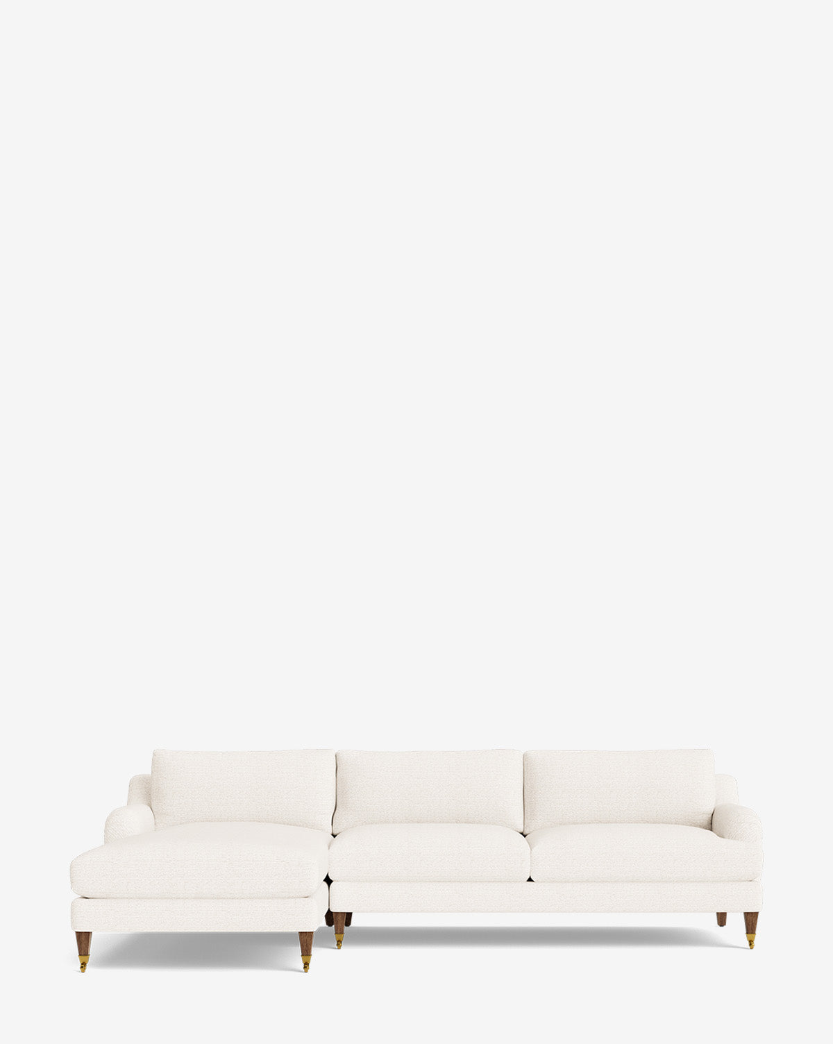 Lucille English Roll Arm Left Chaise Sectional 107"
