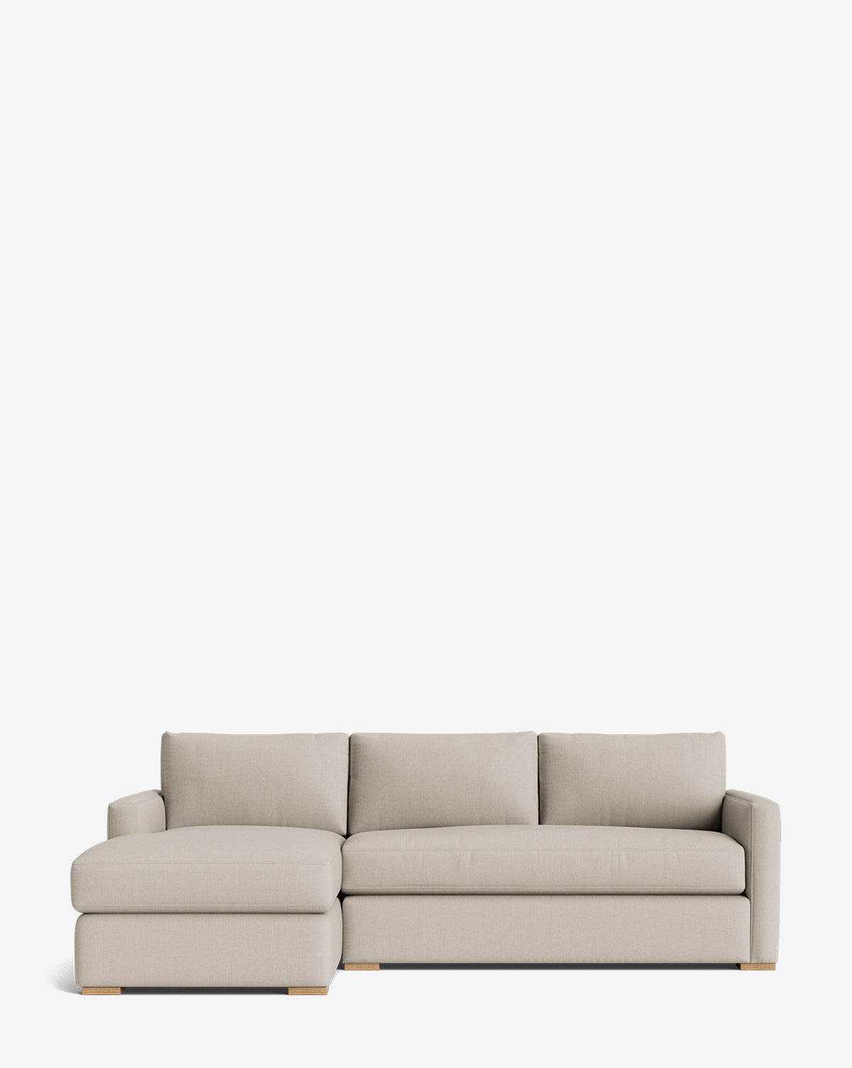 The Macy Upholstered Chaise Sectional 101 features a customizable design with an upholstered chaise lounge, bringing comfort and style to any living room, by McGee & Co.