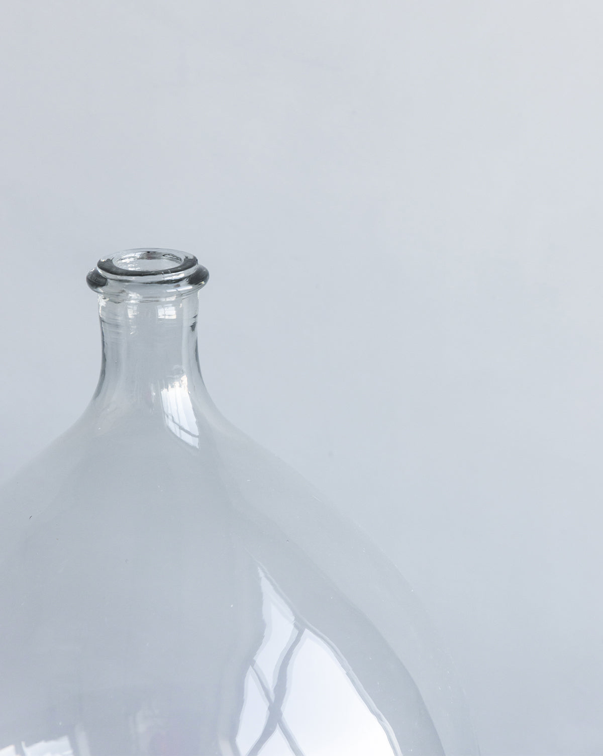 Round Vintage Glass Bottle