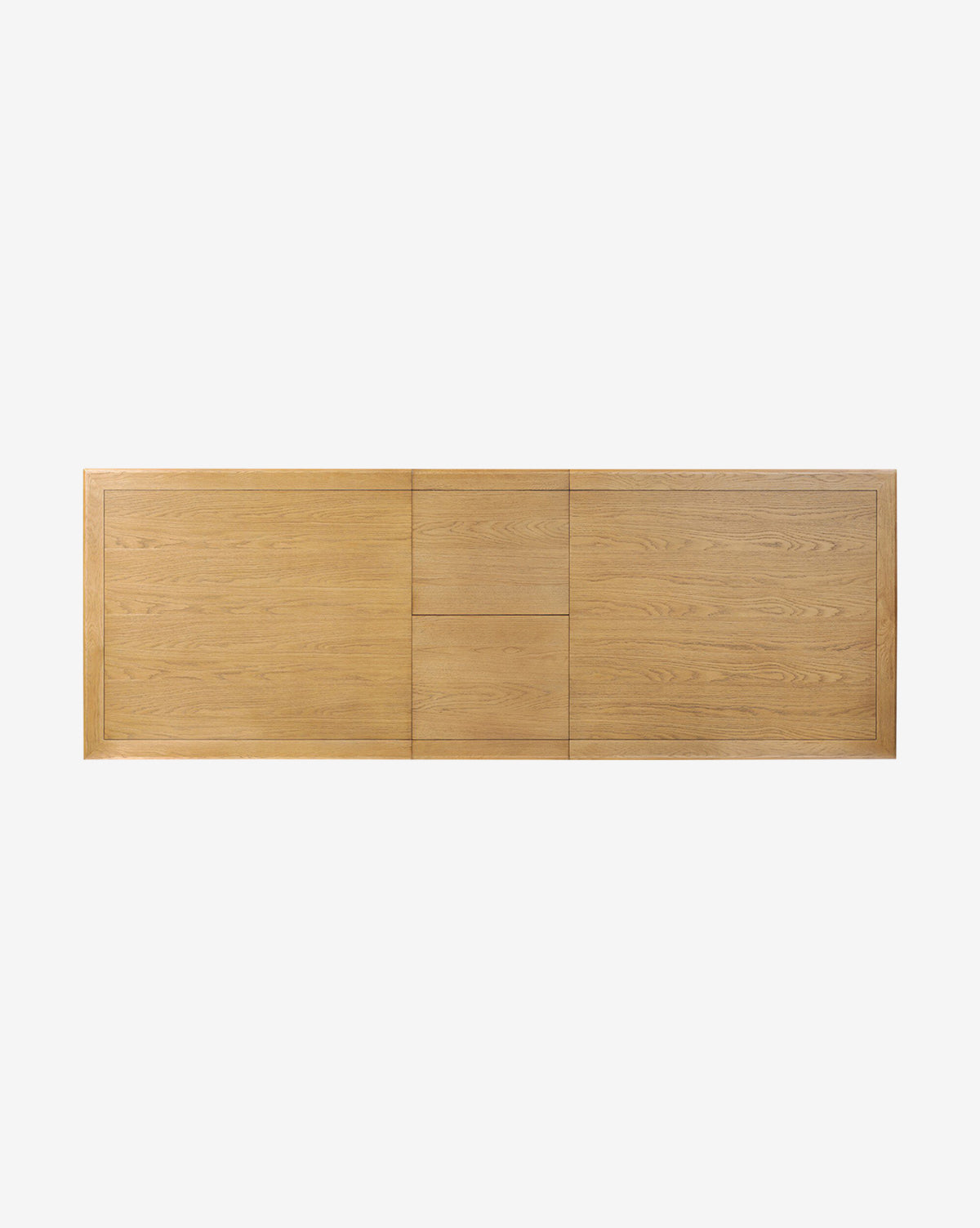 The Redmond Extension Dining Table features a rectangular wooden design with a light natural finish and clean Scandinavian lines, shown from above on a plain white background—an ideal centerpiece for any modern dining room, by McGee & Co.