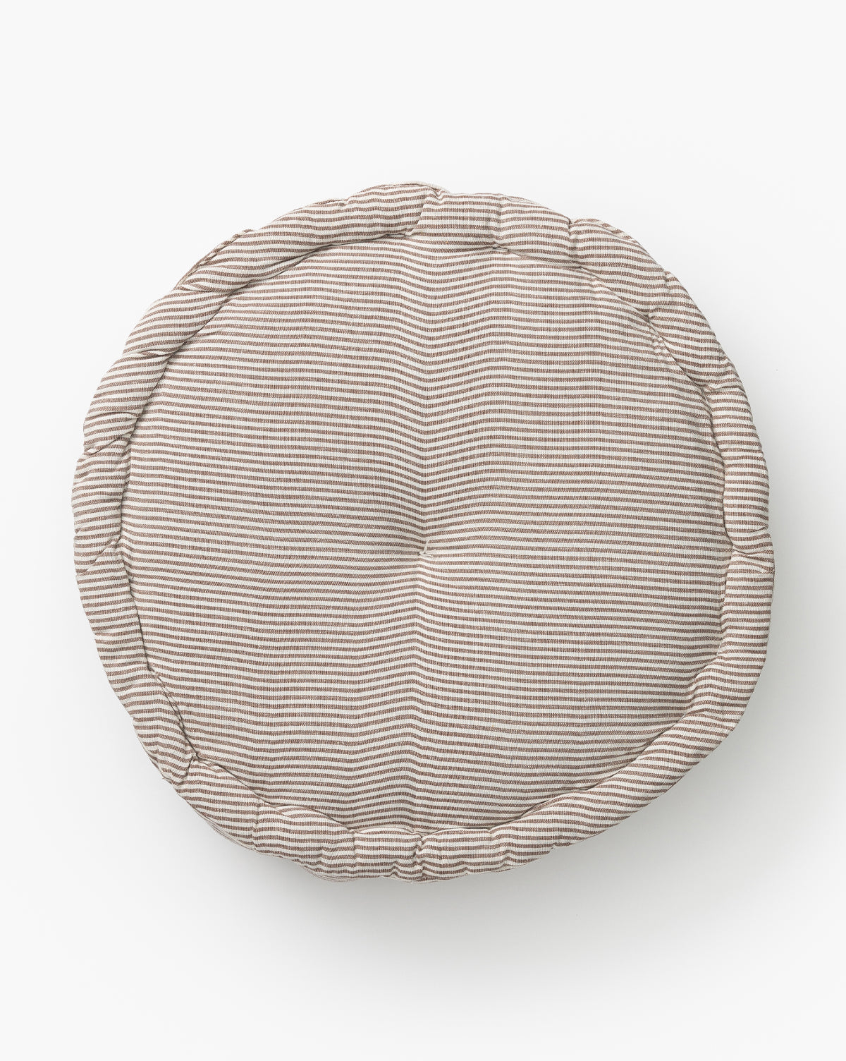 Round Neutral Striped Pillow Cushion
