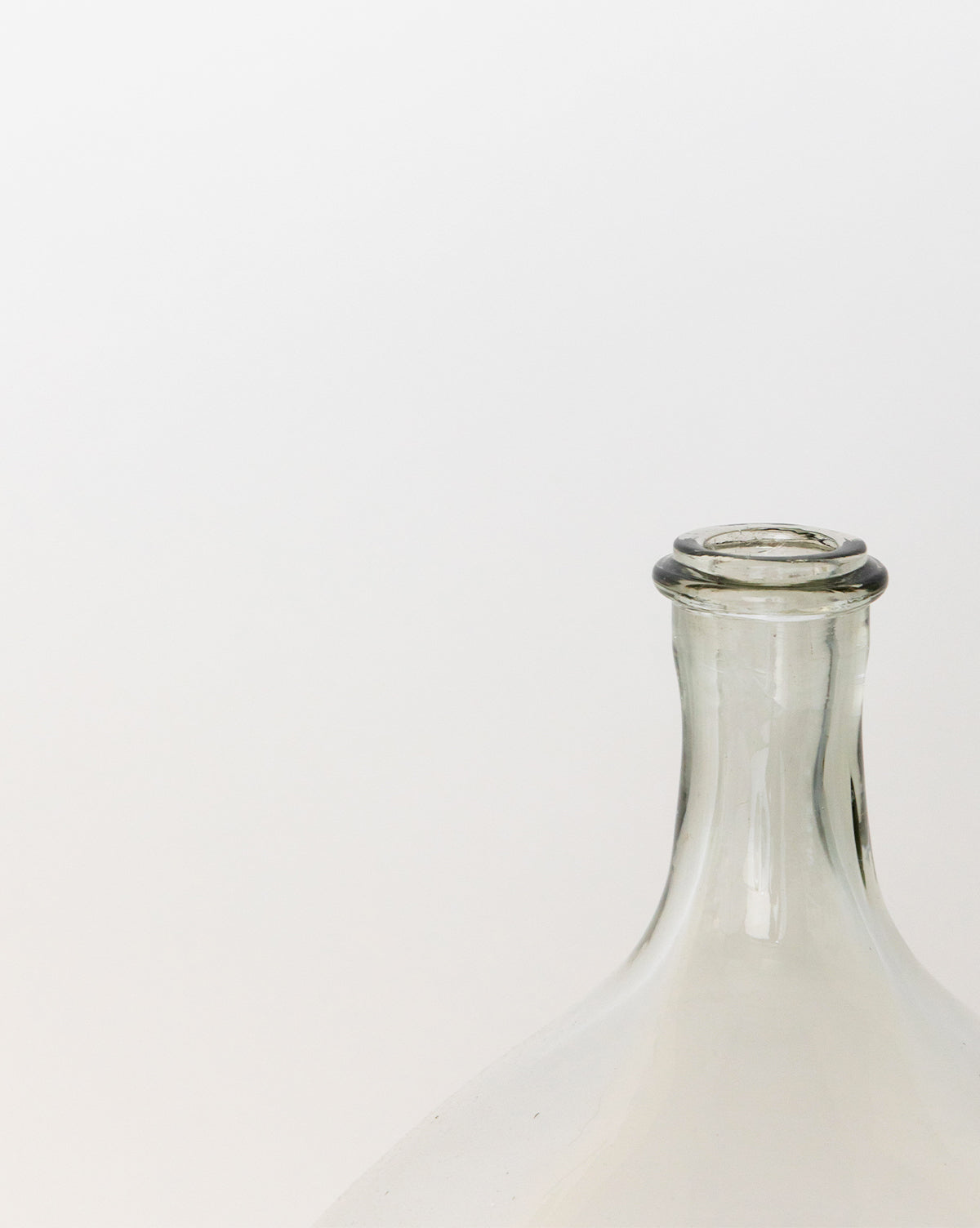 Round Vintage Glass Bottle