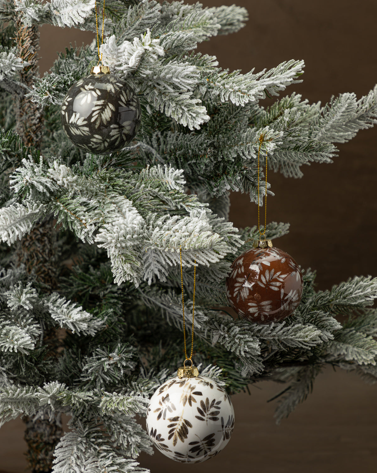 Scattered Botanical Ornaments (Set of 3)