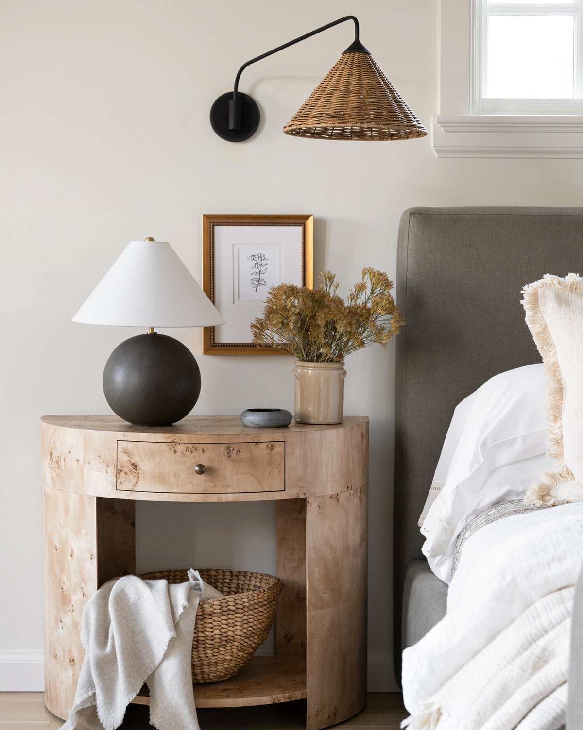 Basket Swing Arm Sconce