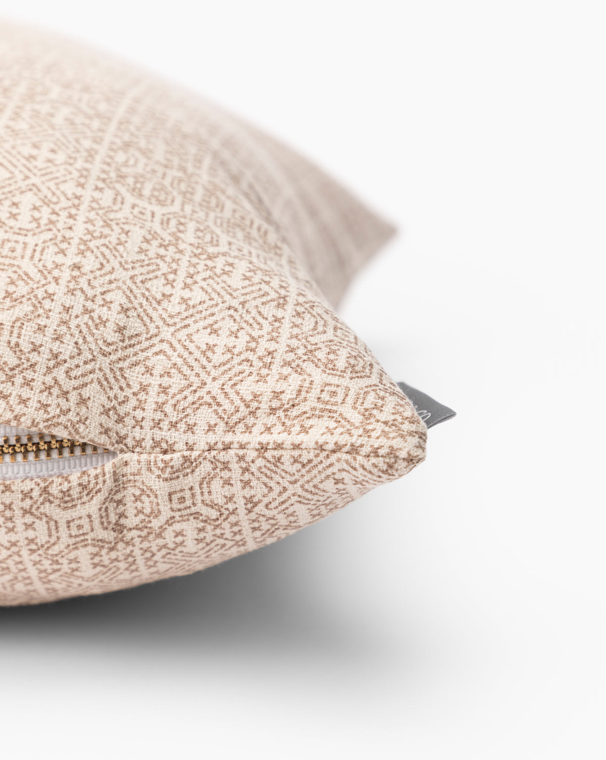 Vintage Brown & White Tribal Pattern Pillow Cover