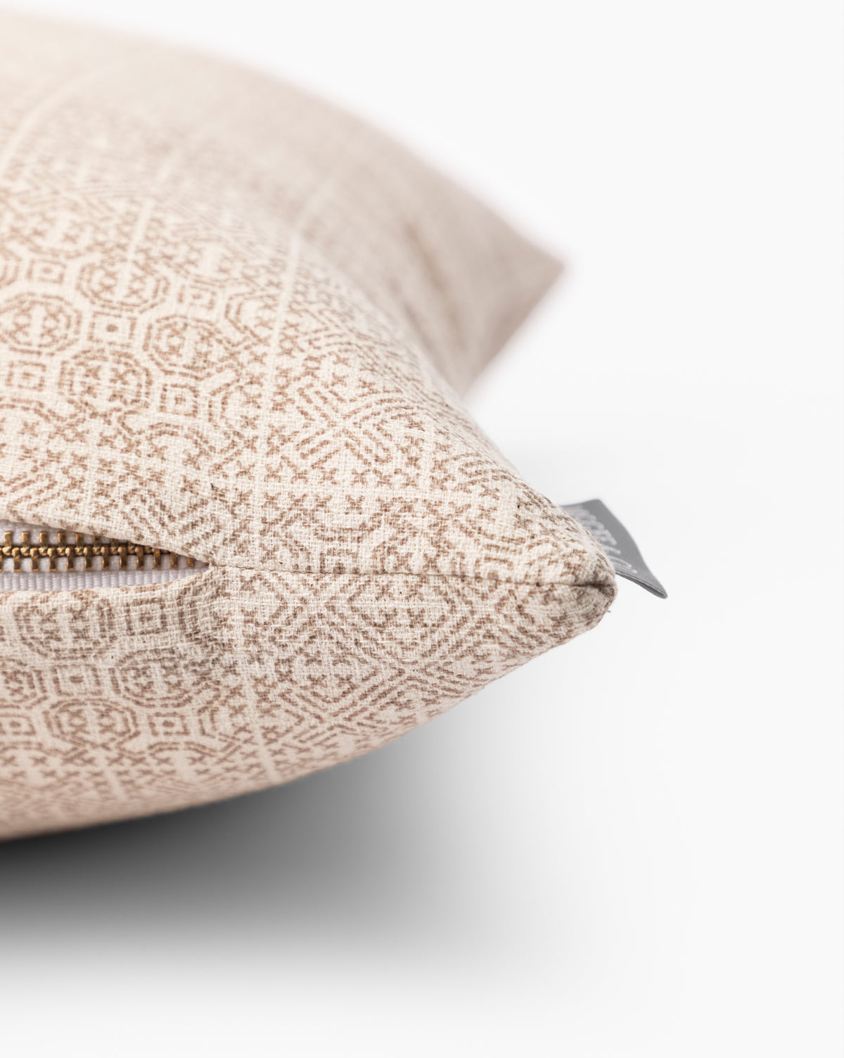Vintage Brown & White Tribal Pattern Pillow Cover