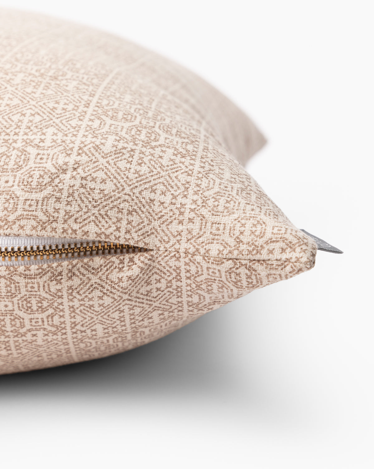 Vintage Brown & White Tribal Pattern Pillow Cover