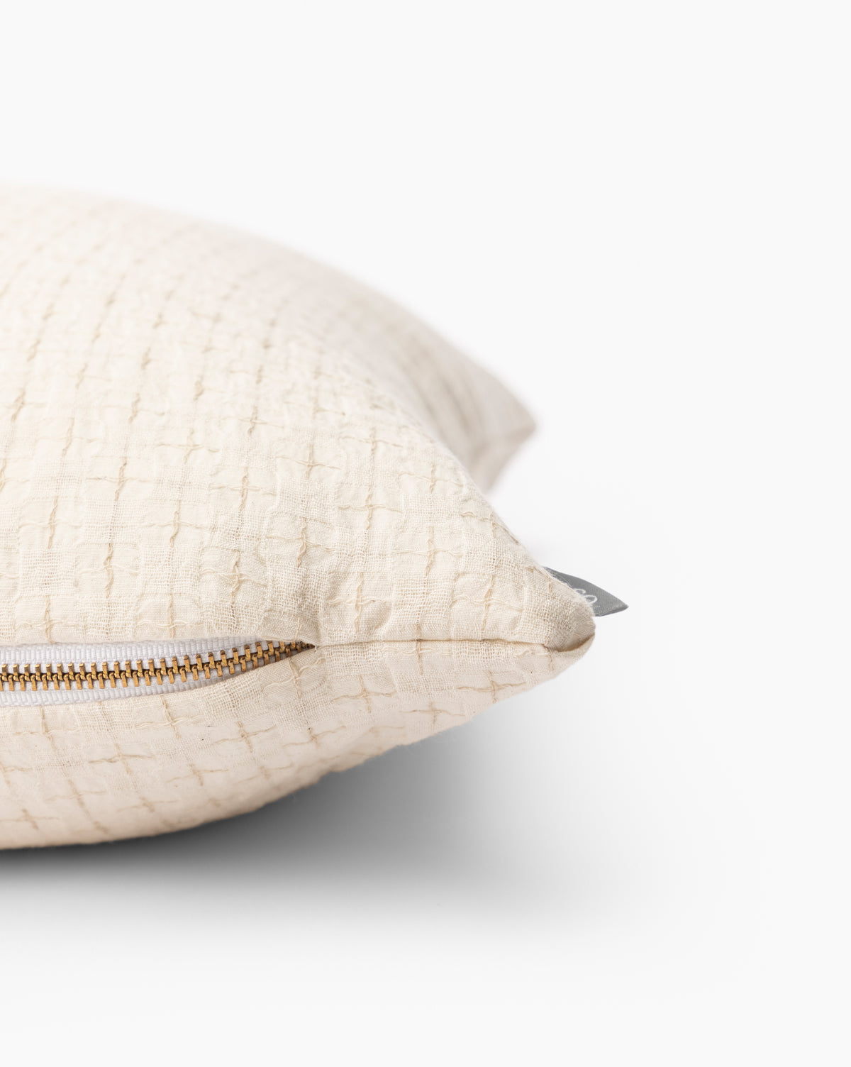 Vintage Cream Quilted Pillow Cover