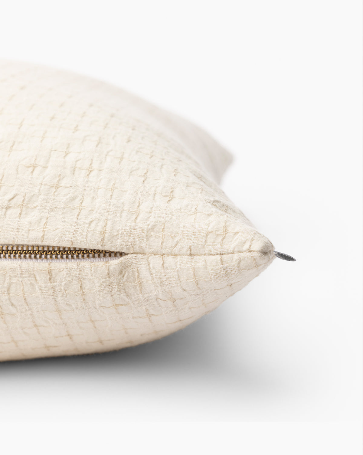 Vintage Cream Quilted Pillow Cover