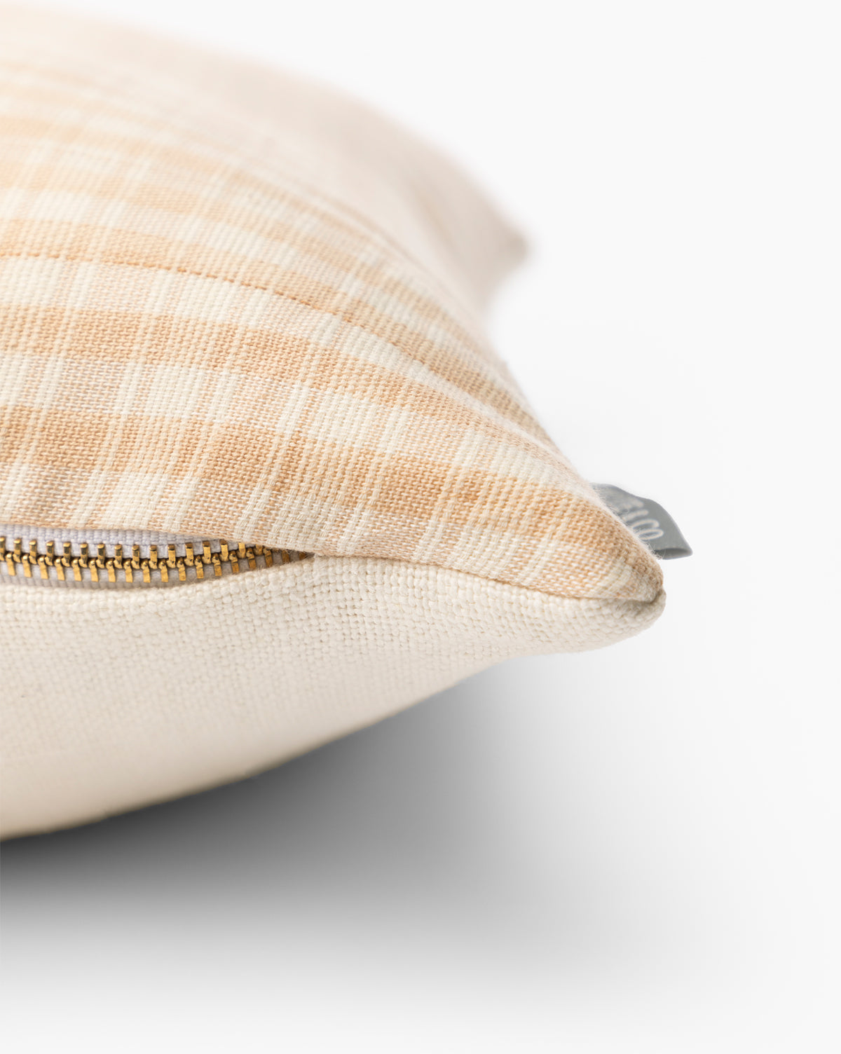Vintage Light Pink & White Plaid Pillow Cover