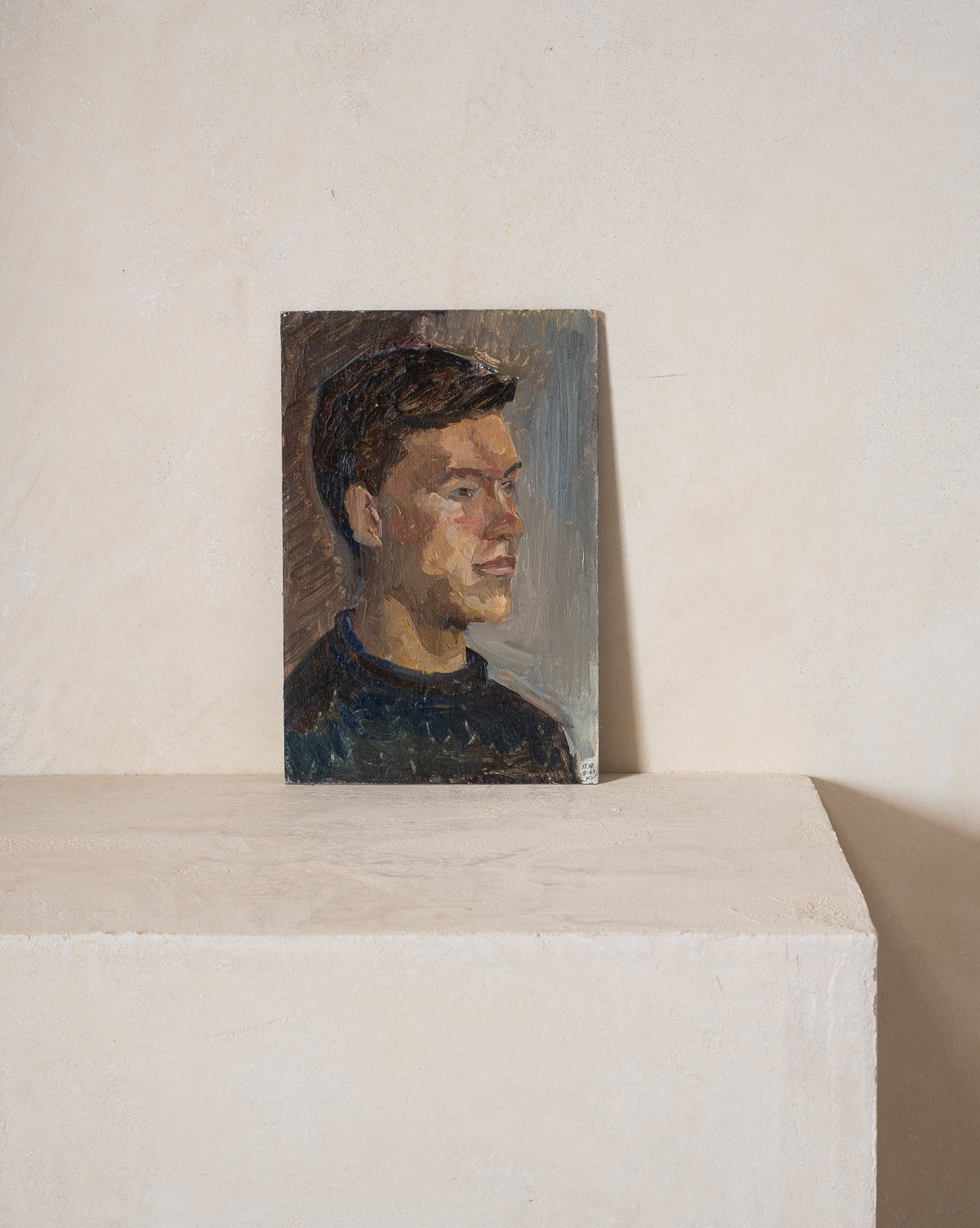 Vintage Male Portrait Painting