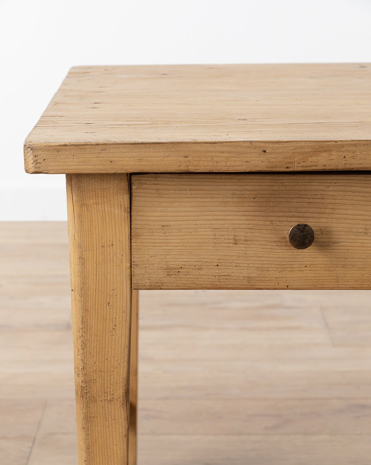 Vintage Pine Table with Two Drawers