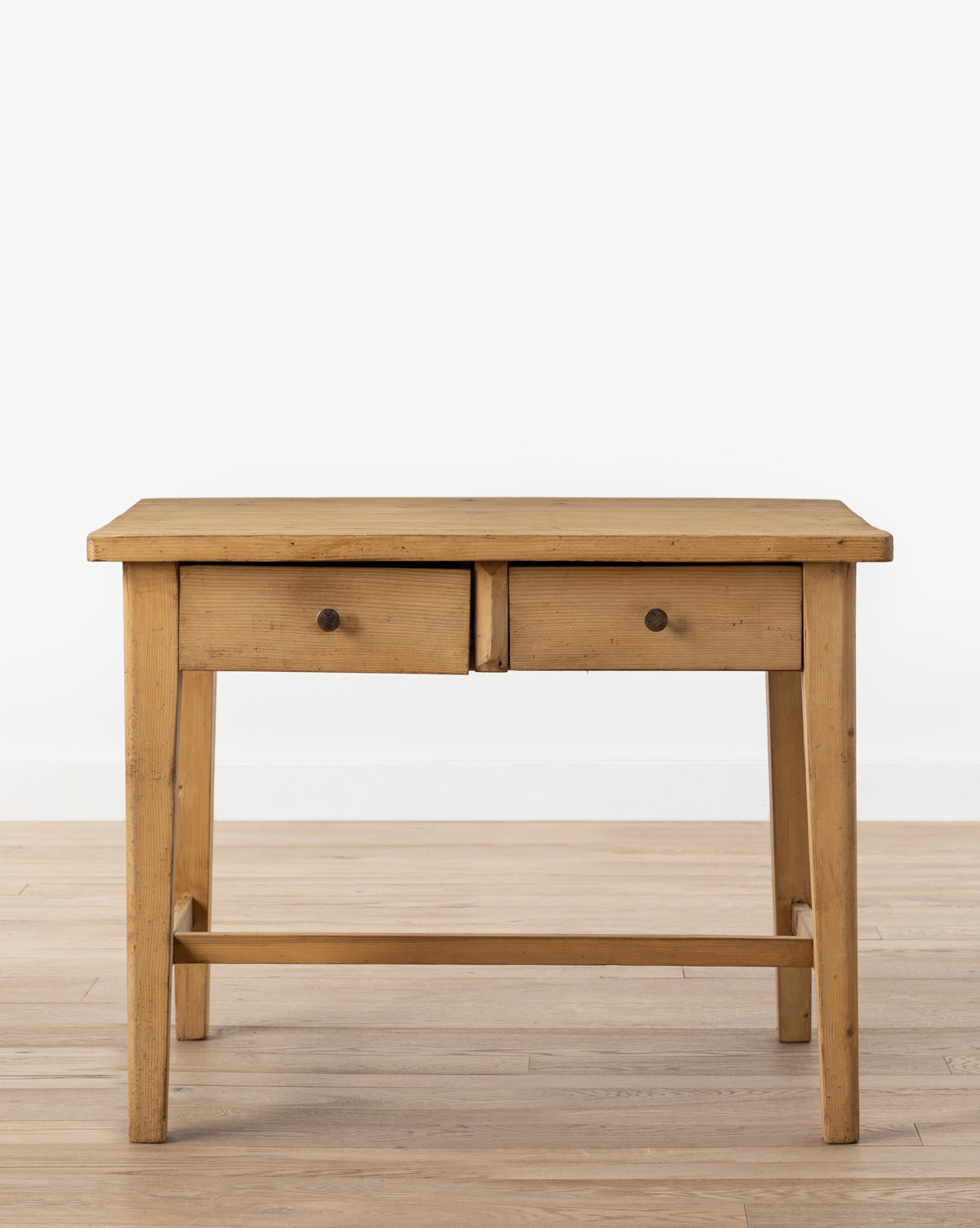 Vintage Pine Table with Two Drawers