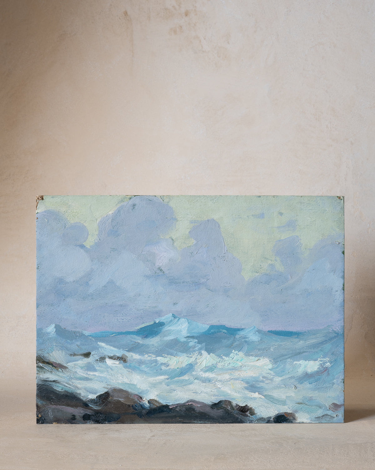 Vintage Rough Waters Painting