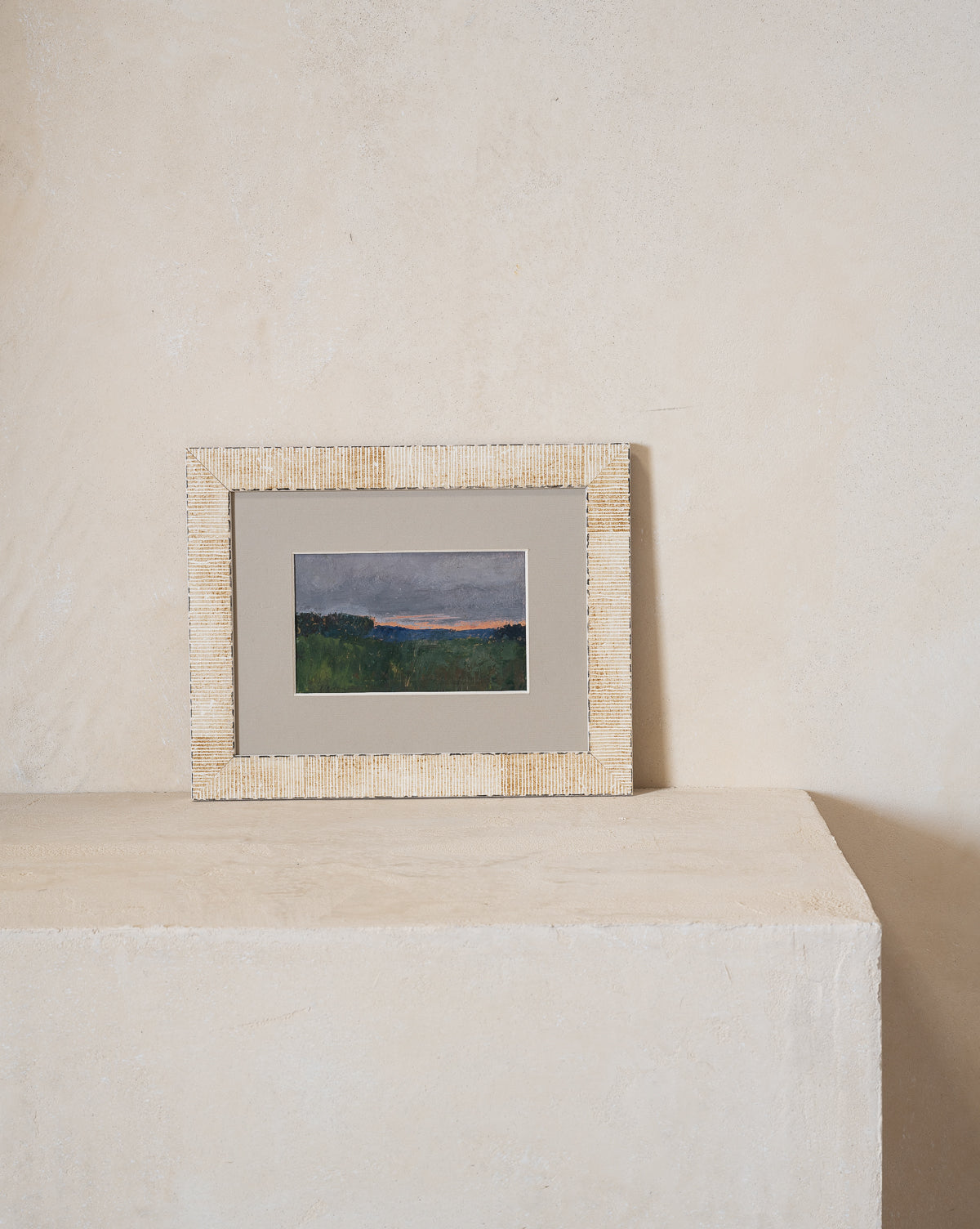 Vintage Stormed Sunset Painting