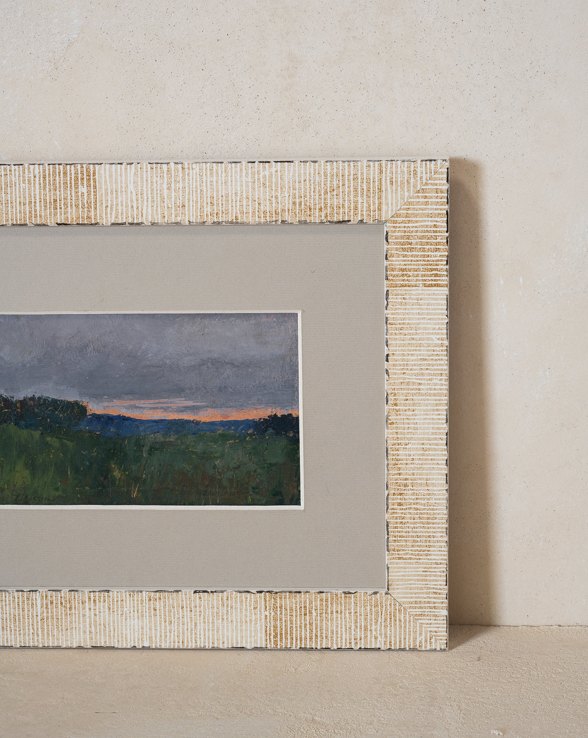 Vintage Stormed Sunset Painting