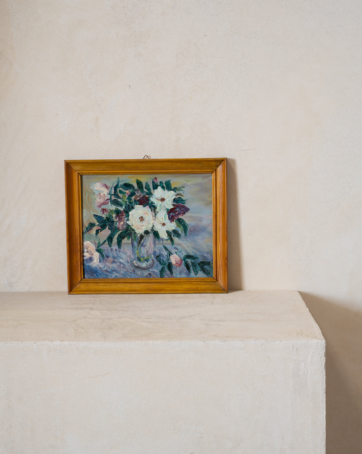 Vintage Tabletop Florals Painting