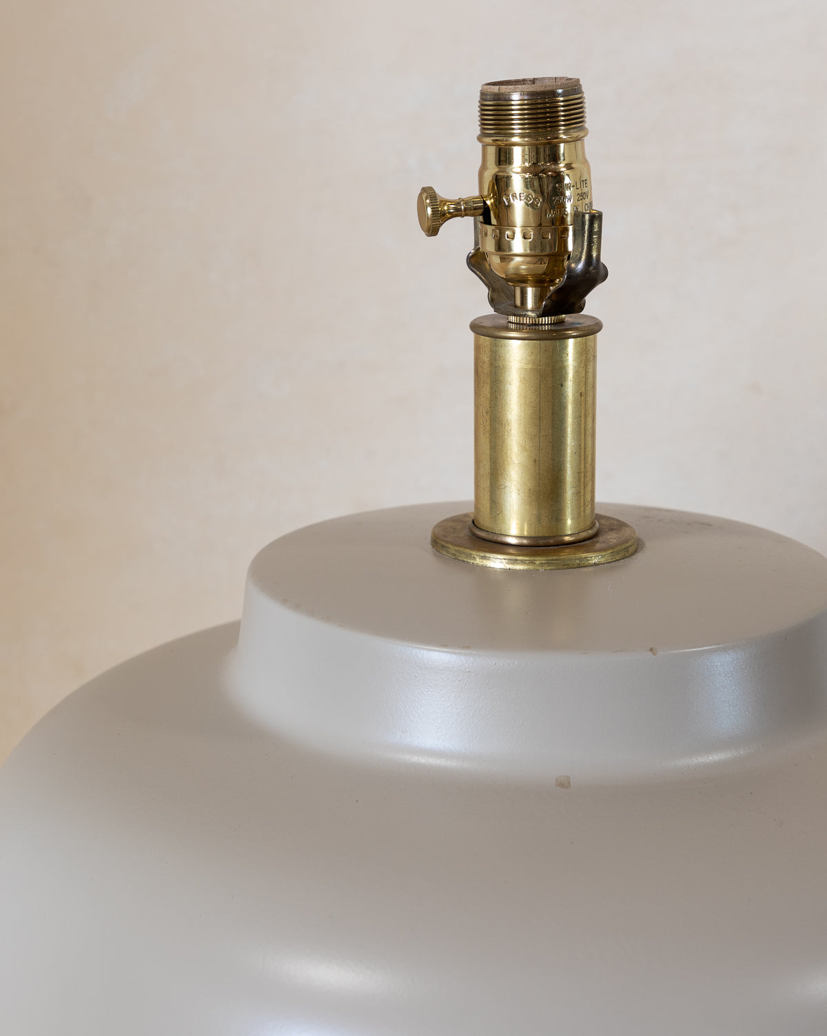 Vintage Taupe Table Lamp Base