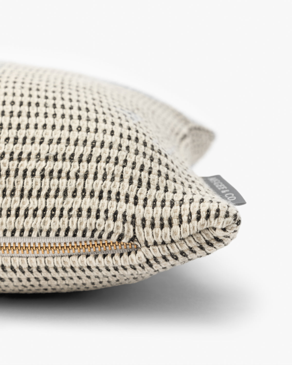 Vintage Textured Black & White Pillow Cover