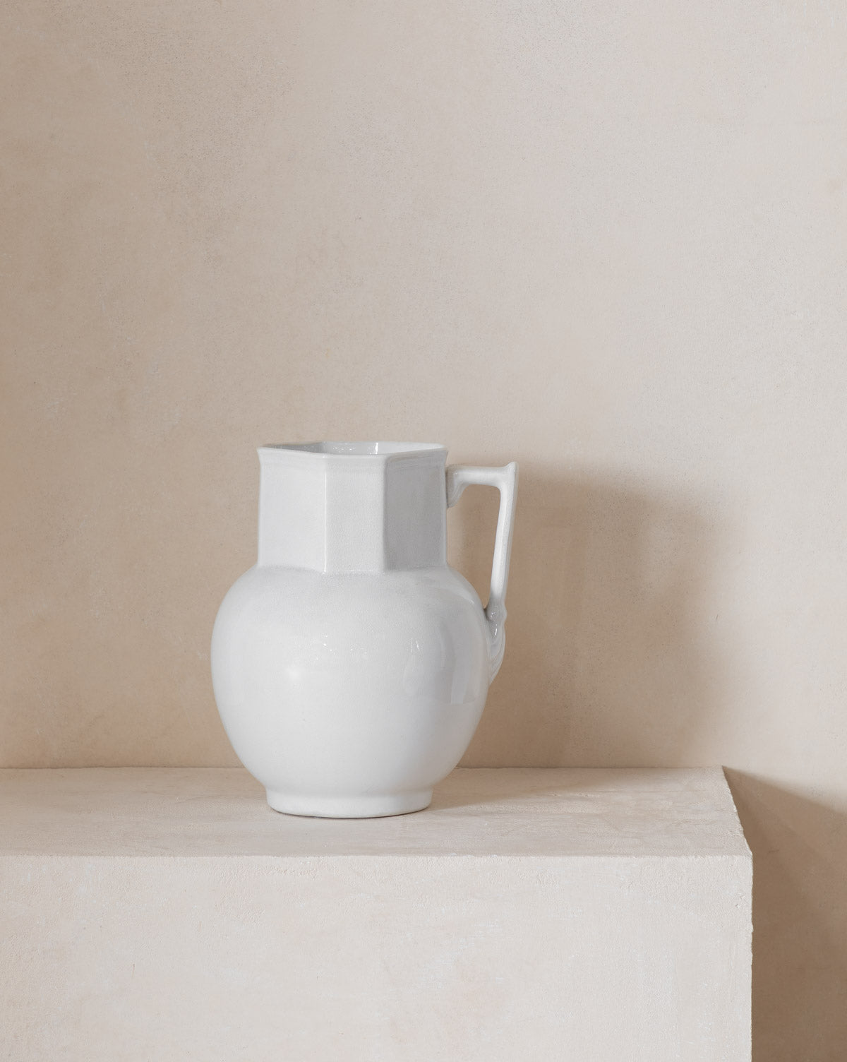 Vintage White Pitcher