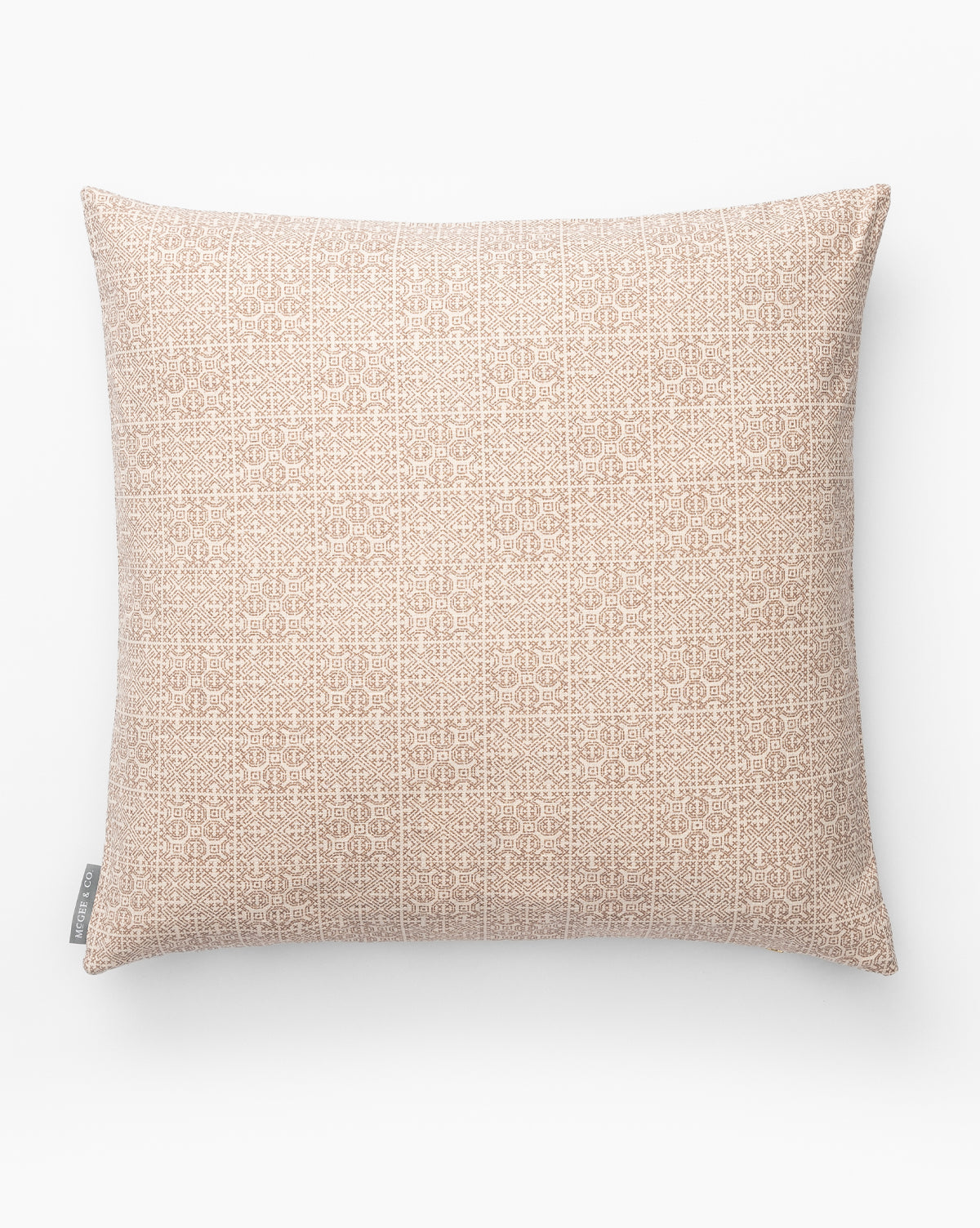 Vintage Brown & White Tribal Pattern Pillow Cover