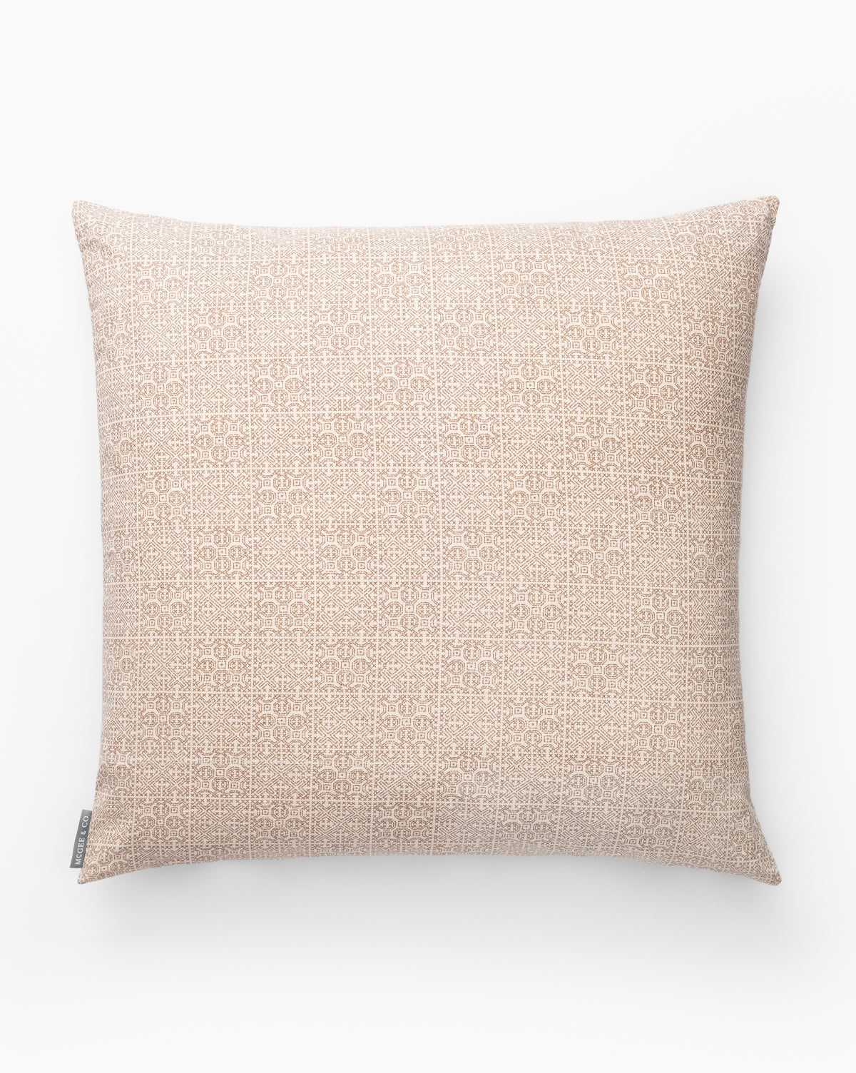 Vintage Brown & White Tribal Pattern Pillow Cover