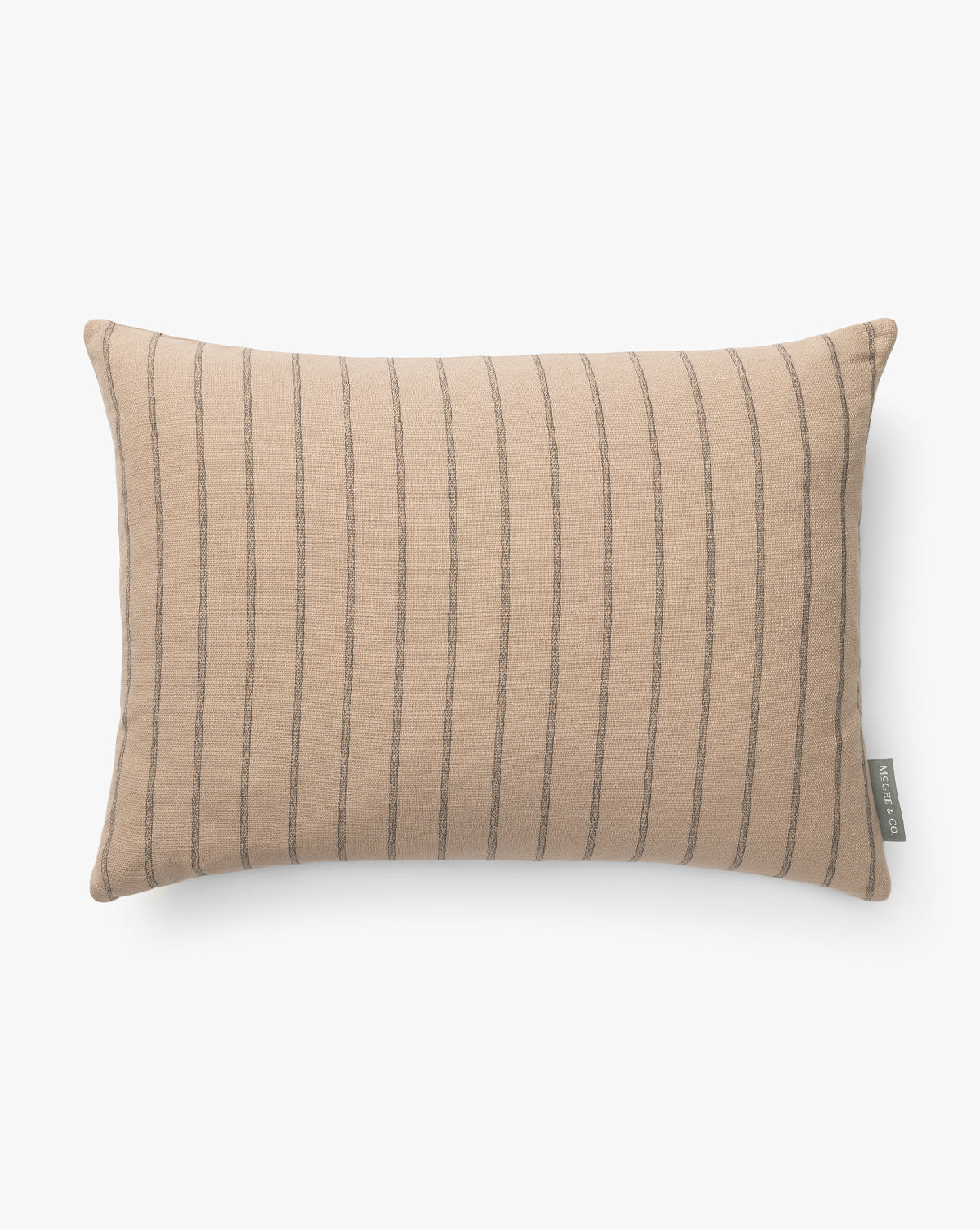 Vintage Mocha Brown & Gray Stripe Pillow Cover