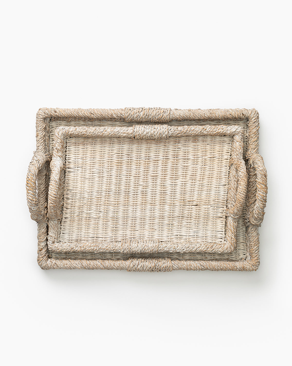 Whitewashed Handled Tray