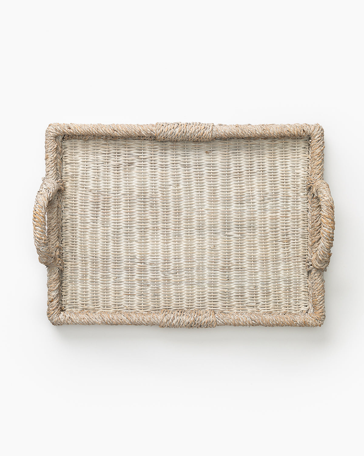Whitewashed Handled Tray