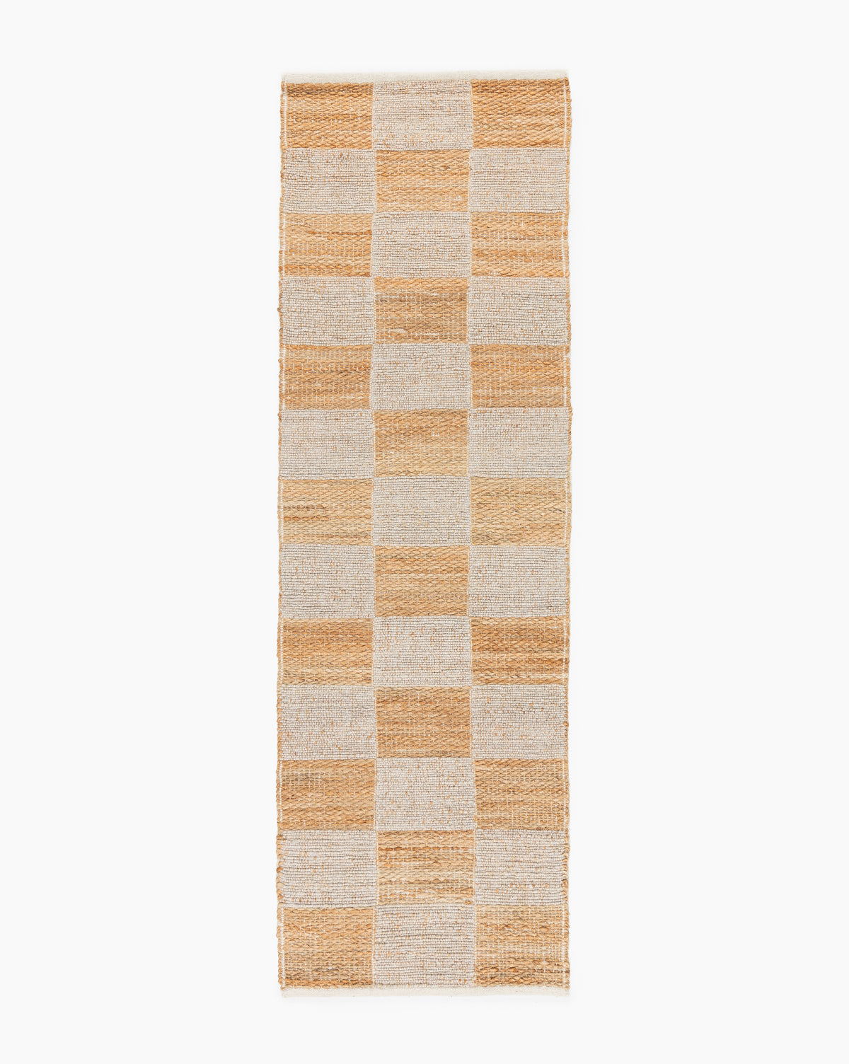 Wool & Jute Handwoven Checkered Rug