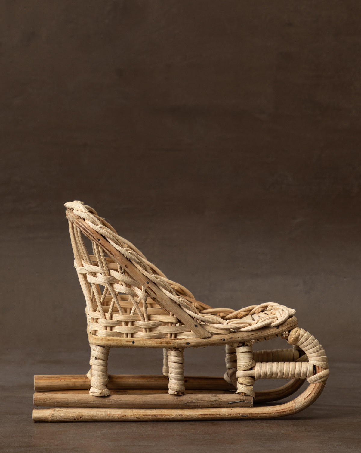 Woven Rattan Sleigh